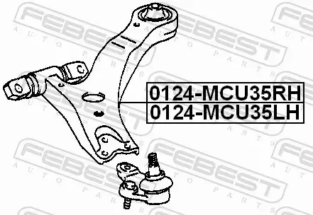 FEBEST WAHACZ ZAWIESZENIA 0124-MCU35LH 