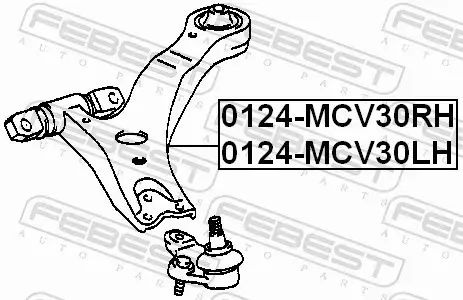 FEBEST WAHACZ ZAWIESZENIA 0124-MCV30LH 