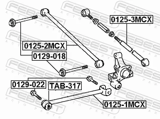 FEBEST WAHACZ ZAWIESZENIA 0125-3MCX 