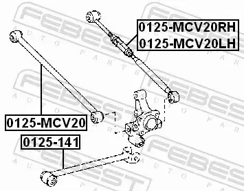 FEBEST WAHACZ ZAWIESZENIA 0125-MCV20LH 