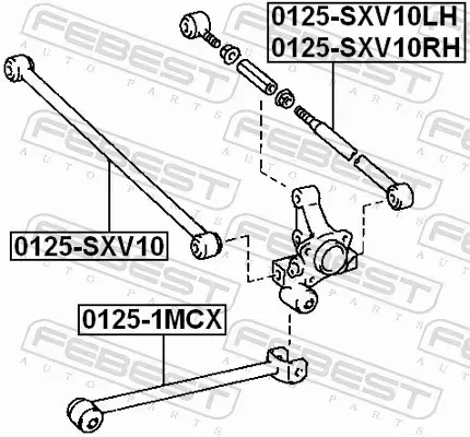 FEBEST WAHACZ ZAWIESZENIA 0125-SXV10RH 