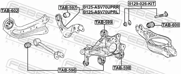 FEBEST ŚRUBA REGULACYJNA ZAWIESZENIA 0129-026-KIT 