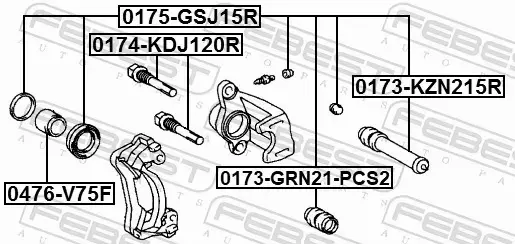 FEBEST OSŁONA PROWADNICY ZACISKU 0173-GRN21-PCS2 