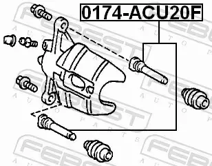 FEBEST PROWADNICE ZACISKU HAMULCOWEGO 0174-ACU20F 