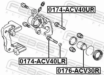 FEBEST PROWADNICE ZACISKU HAMULCOWEGO 0174-ACV40UR 