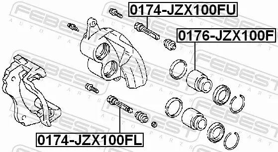 FEBEST PROWADNICE ZACISKU HAMULCOWEGO 0174-JZX100FL 