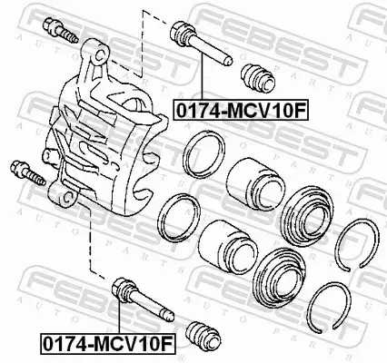 FEBEST PROWADNICE ZACISKU HAMULCOWEGO 0174-MCV10F 