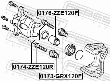 FEBEST PROWADNICE ZACISKU HAMULCOWEGO 0174-ZZE120R 