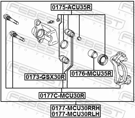 FEBEST ZESTAW NAPRAWCZY ZACISKU 0175-ACU35R 