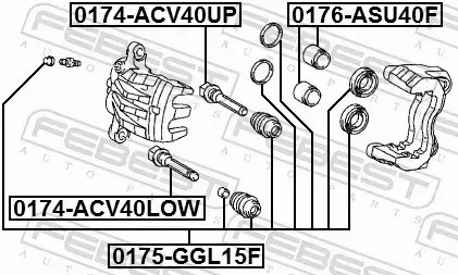 FEBEST ZESTAW NAPRAWCZY ZACISKU 0175-GGL15F 