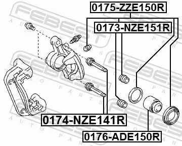 FEBEST ZESTAW NAPRAWCZY ZACISKU 0175-ZZE150R 