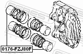 FEBEST TŁOCZEK ZACISKU HAMULCOWEGO 0176-FZJ80F 