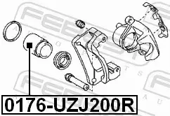 FEBEST TŁOCZEK ZACISKU HAMULCOWEGO 0176-UZJ200R 