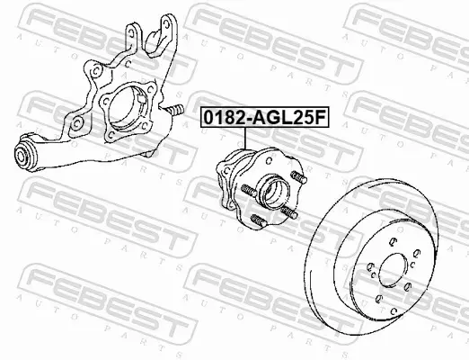 FEBEST ŁOŻYSKO KOŁA 0182-AGL25F 