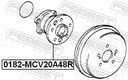 FEBEST PIASTA KOŁA 0182-MCV20A48R 