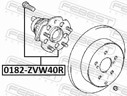 FEBEST PIASTA KOŁA 0182-ZVW40R 