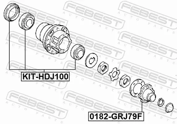 FEBEST PIASTA KOŁA 0182F-GRJ79F 