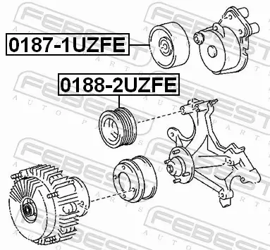 FEBEST ROLKA NAPINACZA 0187-1UZFE 