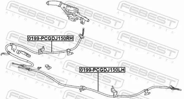 FEBEST LINKA HAMULCOWA 0199-PCGDJ150RH 