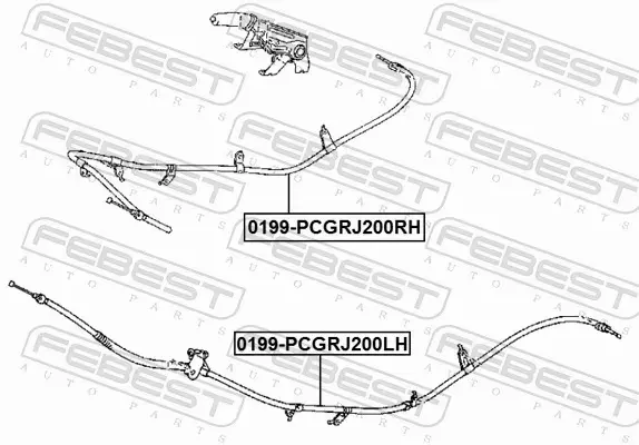 FEBEST LINKA HAMULCOWA 0199-PCGRJ200LH 