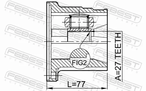 FEBEST PRZEGUB NAPĘDOWY 0211-FX35LH 