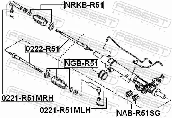 FEBEST KOŃCÓWKA DRĄŻKA 0221-R51MLH 