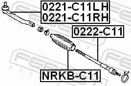 FEBEST DRĄŻEK KIEROWNICZY 0222-C11 