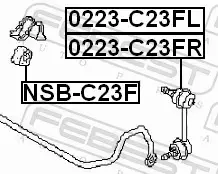 FEBEST ŁĄCZNIK STABILIZATORA 0223-C23FR 