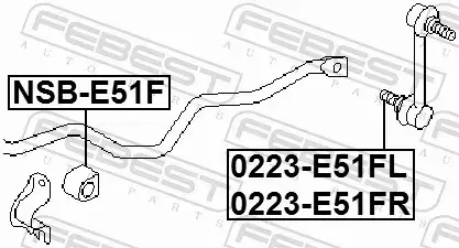 FEBEST ŁĄCZNIK STABILIZATORA 0223-E51FL 