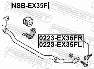 FEBEST ŁĄCZNIK STABILIZATORA 0223-EX35FR 