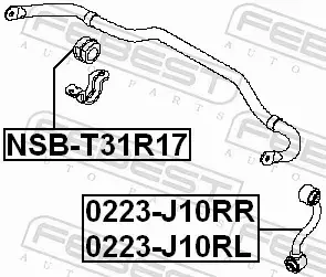 FEBEST ŁĄCZNIK STABILIZATORA 0223-J10RL 