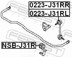 FEBEST ŁĄCZNIK STABILIZATORA 0223-J31RR 