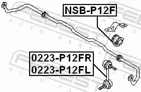 FEBEST ŁĄCZNIK STABILIZATORA 0223-P12FL 