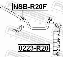 FEBEST ŁĄCZNIK STABILIZATORA 0223-R20 