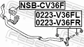 FEBEST ŁĄCZNIK STABILIZATORA 0223-V36FL 