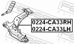 FEBEST WAHACZ ZAWIESZENIA 0224-CA33LH 