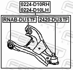 FEBEST WAHACZ ZAWIESZENIA 0224-D10LH 