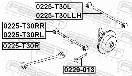 FEBEST WAHACZ ZAWIESZENIA 0225-T30R 