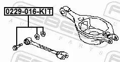 FEBEST ŚRUBA REGULACYJNA ZAWIESZENIA 0229-016-KIT 