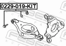 FEBEST ŚRUBA REGULACYJNA ZAWIESZENIA 0229-019-KIT 