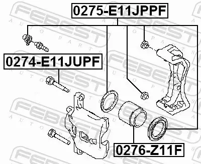 FEBEST PROWADNICE ZACISKU HAMULCOWEGO 0274-E11JUPF 