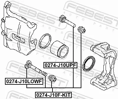 FEBEST PROWADNICE ZACISKU HAMULCOWEGO 0274-J10F-KIT 