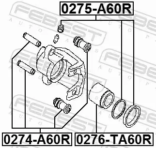 FEBEST ZESTAW NAPRAWCZY ZACISKU 0275-A60R 