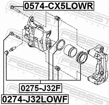 FEBEST ZESTAW NAPRAWCZY ZACISKU 0275-J32F 