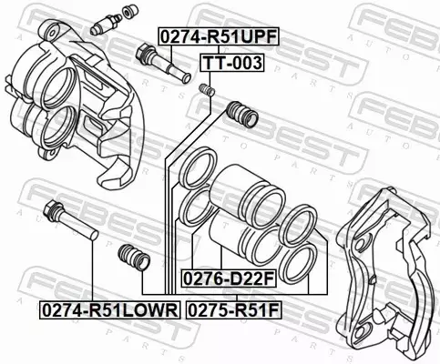 FEBEST ZESTAW NAPRAWCZY ZACISKU 0275-R51F 