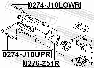 FEBEST TŁOCZEK ZACISKU HAMULCOWEGO 0276-Z51R 