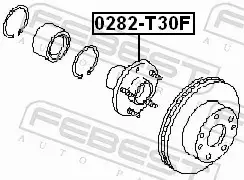 FEBEST ŁOŻYSKO PIASTA KOŁA 0282-T30F 