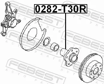 FEBEST ŁOŻYSKO PIASTA KOŁA 0282-T30R 