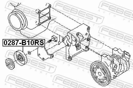 FEBEST ROLKA PROWADZĄCA PASKA 0287-B10RS 