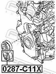 FEBEST ROLKA NAPINACZA 0287-C11X 